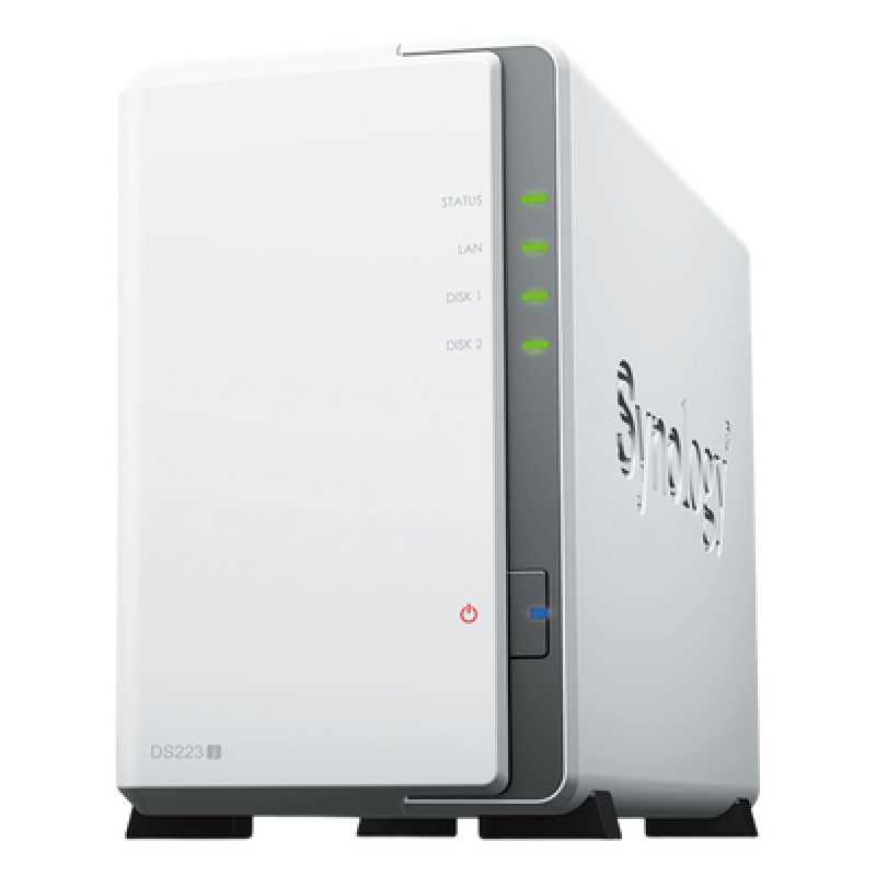 NAS de 2 Bahías / CPU 4 Núcleos 1.7 GHz / 1 GB DDR4 / LAN 1GbE / USB 3.2 Gen 1 / RAID 0, 1, JBOD, SHR