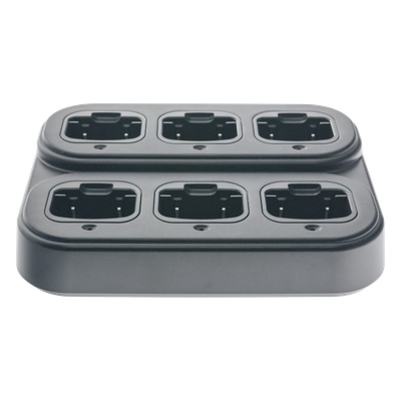 Cargador Múltiple / 6 Espacios / 110-220 VCA a 12 VCD / 0°C a 45°C / 0-95% RH