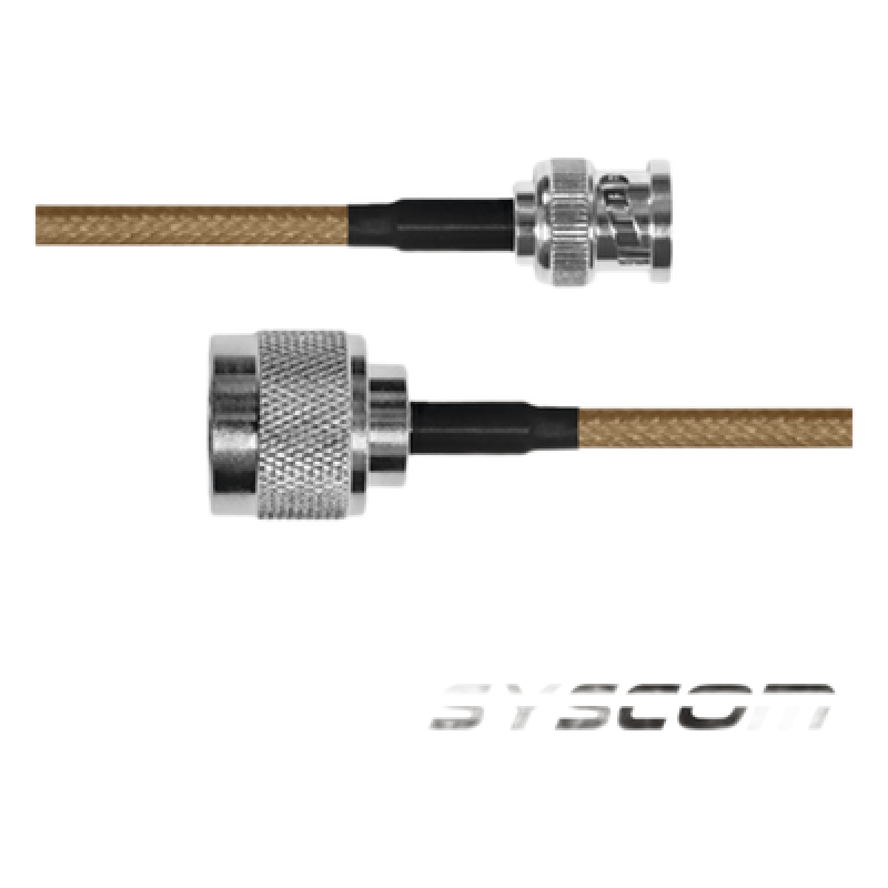 Jumper con Cable LP142 de 60 cm (23.62 Pulgadas), con Conectores BNC Macho a N Macho.