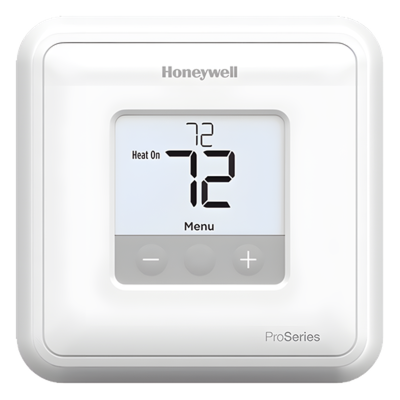 Termostato no programable de 1 etapa calor/frío para sistemas convencionales o bomba de calor sin calor auxiliar, serie Pro 1 (T1 Pro)