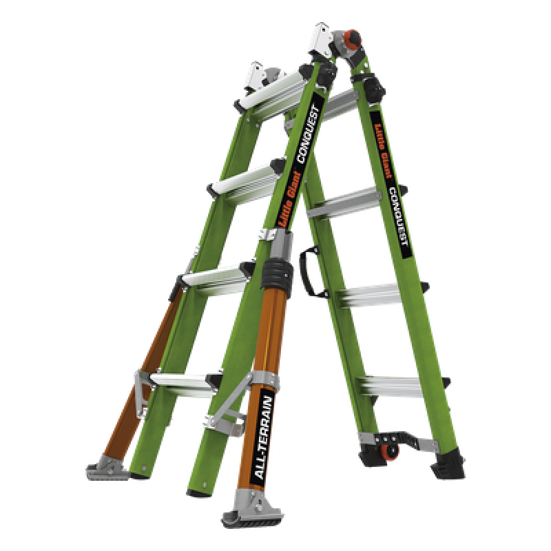 Escalera Multi-Posiciones de 6.7 m (22') para Suelos Inclinados o con Desniveles.