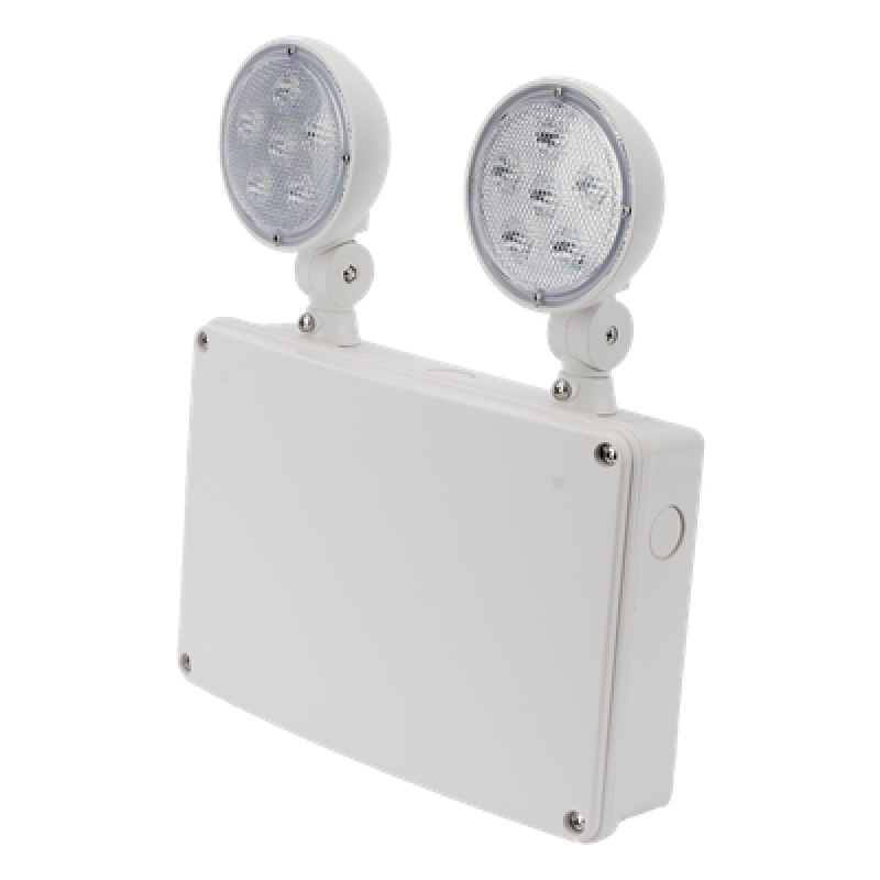 SFWMC / Luz de Emergencia LED / Montaje Universal Pared-Techo-Lateral / 600 lm / 3W / 120-277 VAC / Batería de Respaldo 6V 4.5Ah