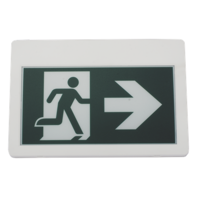 Letrero LED de Emergencia / 120 lm / Respaldo 120 Min / 120-347 VCA / Pictograma Intercambiable