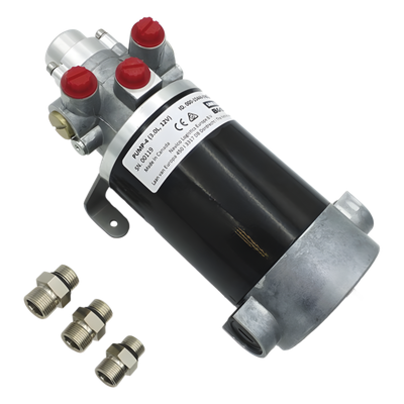 Bomba Hidráulica de Engranajes PUMP-4 / 12 V CC / Reversible / Caudal 3.0 L/min / Desplazamiento Cilindro 290-960 cc / Conexiones ORB / Compatible con SteadySteer / Requiere Sistema NAC-3 o AC42