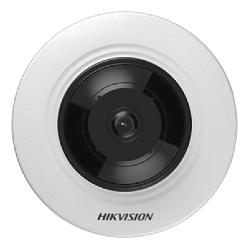 Mini Fisheye IP 5 Megapixel / Panorámica 180° - 360° / Microfono Integrado / 8 mts IR / Uso en Interior / PoE / Múltiples Vistas por iVMS-4200 / Alarmas I/O / Micro SD