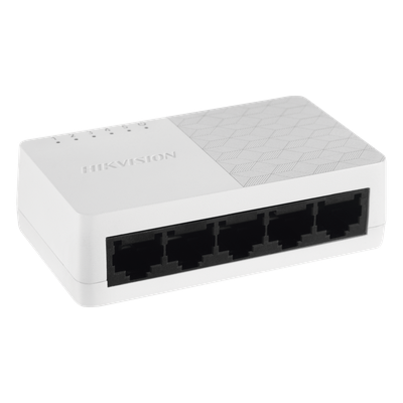 Switch No Administrable de 5 Puertos para Escritorio / Fast Ethernet 10 / 100 Mbps / Diseño Compacto y Estetico