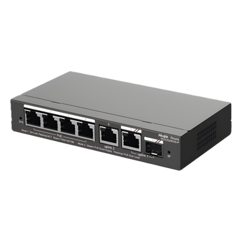 Switch Administrable Cloud 4 puertos Gigabit PoE+, 1 LAN Gigabit y 1 SFP, 54W