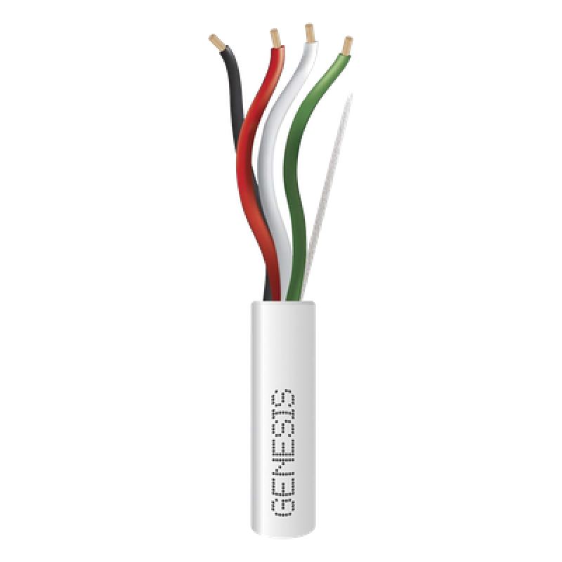 Cable para Alarma / 4x18 AWG / Riser / 305 m (1000 ft) / UL 1666 / FT4 / Blanco