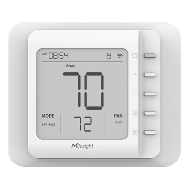 Termostato Inteligente LoRaWAN para HVAC / 4 Etapas Calefacción + 2 Refrigeración / Compatible con Bombas de Calor y Calderas / Control Inalámbrico de Largo Alcance / Automatización de Edificios (BMS)