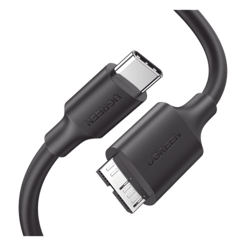 Cable USB Tipo C 3.0 a Micro Tipo B | 1m |Carga Rápida | 5 Gbps | Transferencia de Datos | Blindaje Interior Múltiple | Compatible con Disco Duro Externo, Portátiles, Seagate, Nikon, Canon.
