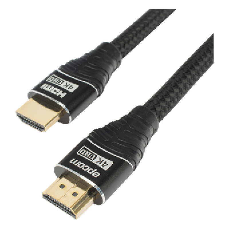 Cable HDMI de 1.8 Metros (5.91 Pies) | Alta Definición | Longitud | Versión 2.0 | Alta Velocidad 18Gbps | 4K@60Hz | Conectores Chapados en Oro | Tipo Redondo