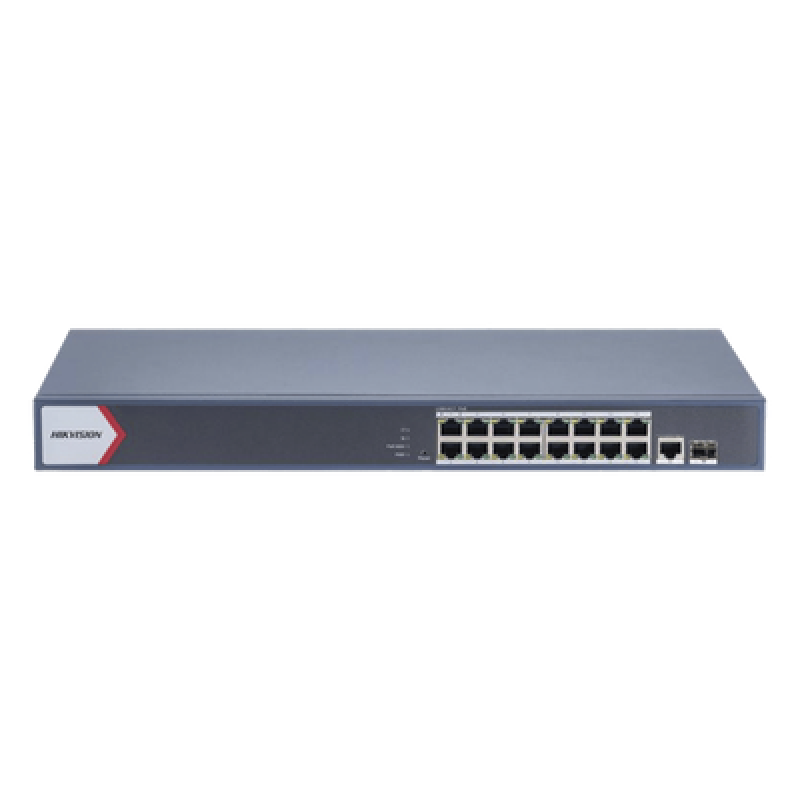 Switch PoE+ Monitoreable / 16 Puertos Gigabit / 1 Puerto Uplink Gigabit / 1 Puerto SFP / Alcance Extendido 300 m (984.3 ft) / 130 W / Gestión en Nube