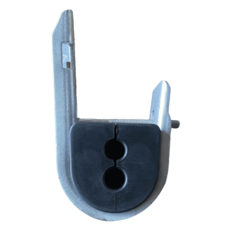 Herraje de Suspensión Tipo J / Ajuste 10-15 mm / Carga 500 kg / Doble Orificio / Resistente UV