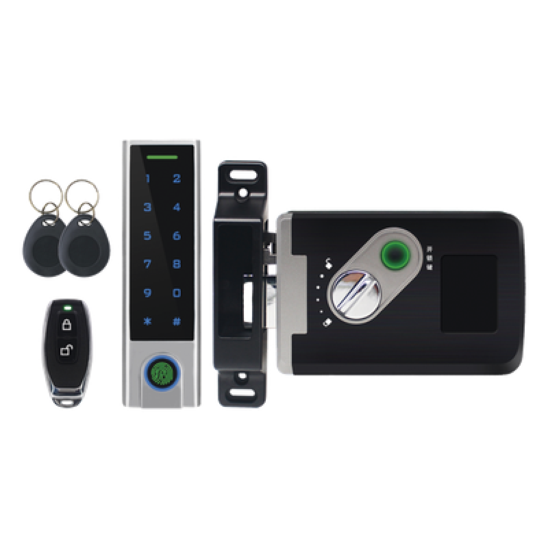 Kit de Cerradura Inteligente / Incluye Teclado y Control Remoto / Soporta Huella, Tarjeta y Contraseña / Teclado Metálico IP65