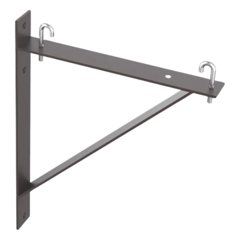 Kit de Soporte Triangular a Pared, Para Escalerillas de 12 y 6 in de Ancho, de Acero, Color Negro