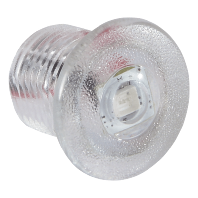 Luz led marina de cortesía serie Newt, emite luz de color rojo de 45 lúmenes, para uso exterior e interior, fabricado bajo norma de protección IP67.