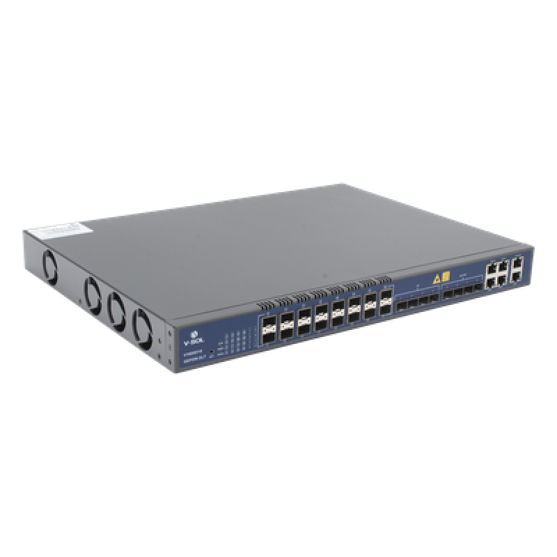 OLT de 16 puertos EPON con 12 puertos Uplink (4 puertos Gigabit Ethernet + 4 puertos SFP + 4 puertos SFP+) , hasta 1,024 ONUS