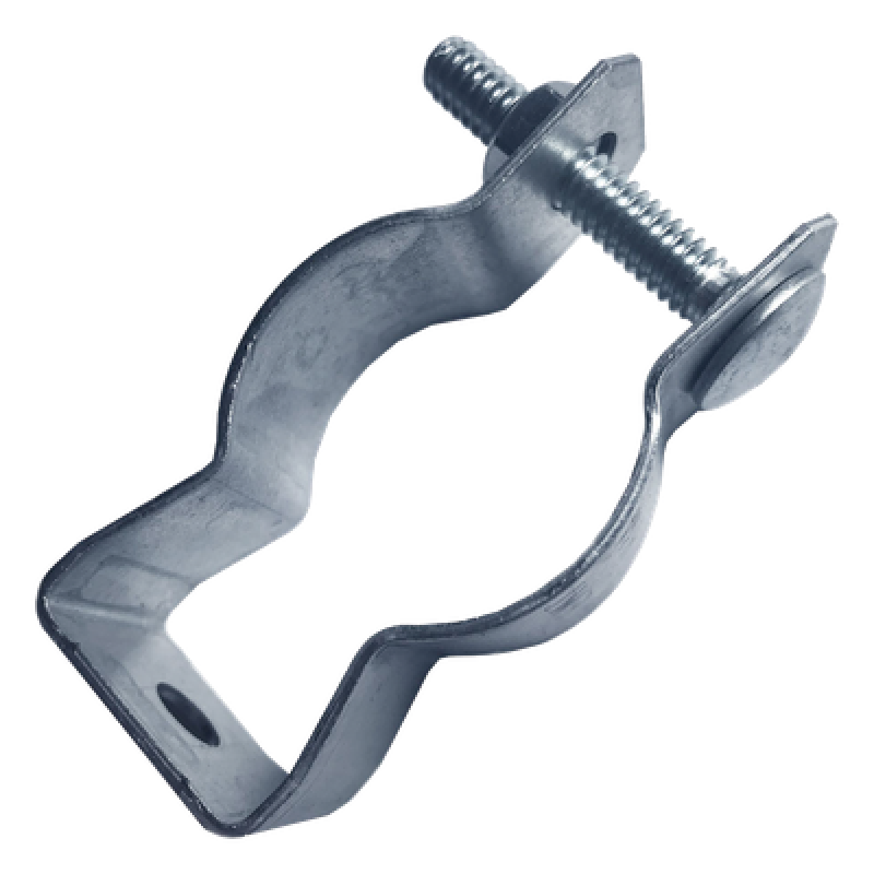 Abrazadera Clip / Tamaño 1/2" (22-24 mm) / Varilla 1/4" / Acabado Cincado Electrolítico 5 micras / Diseño Monobloque