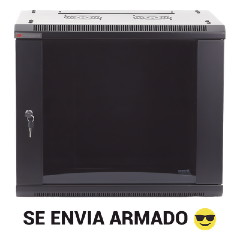 Gabinetes PRECISION, Con Puerta Perforada, de 19in, 6UR, 450mm de Profundidad, Color Negro