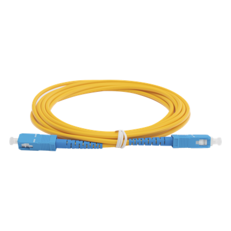 Jumper de Fibra Óptica Monomodo SC/UPC-SC/UPC Simplex de 3 Metros (9.84 Pies), 3mm