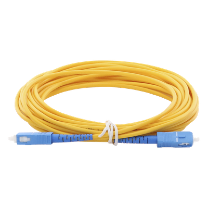 Jumper de Fibra Óptica Monomodo SC/UPC-SC/UPC Simplex de 6 Metros (19.69 Pies), 3mm