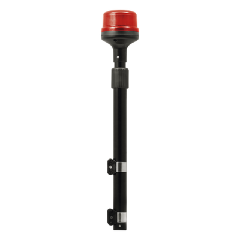 Luz Telescopica para Motocicletas de 8 LED, Rojo, Lente Rojo, SAE
