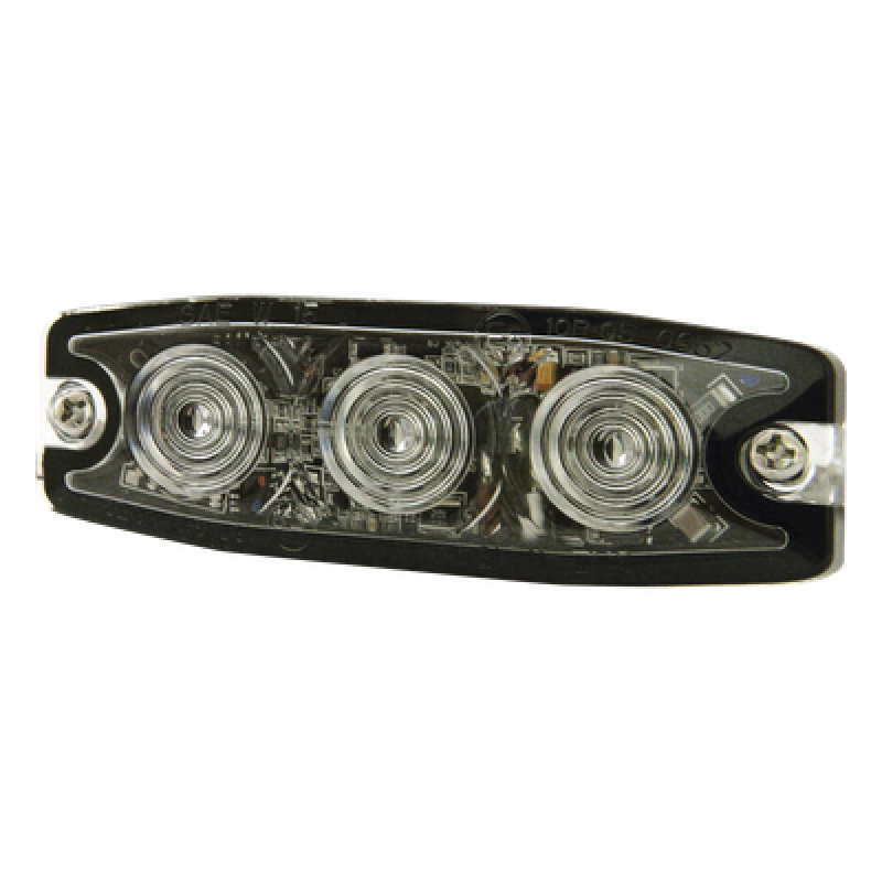 Luz Auxiliar de 3 LED, Ambar, Lente Transparente, SAE