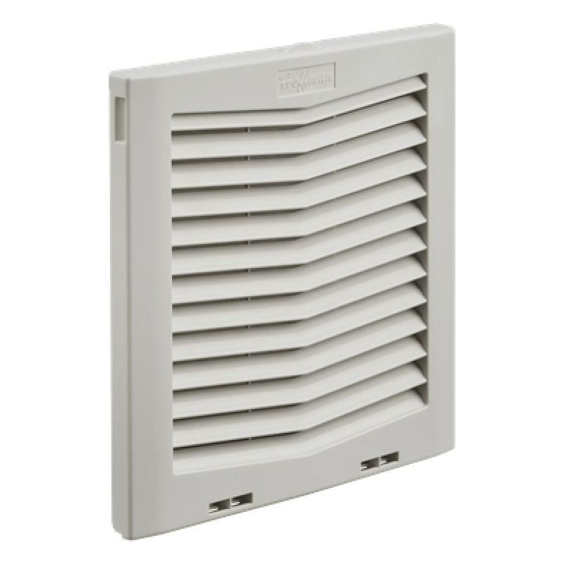 Rejilla de Escape Para Ventilador con Filtro HG, Protección IP54, Compatible con Ventiladores HF10 de 10 in, De Plástico, Color Gris Claro