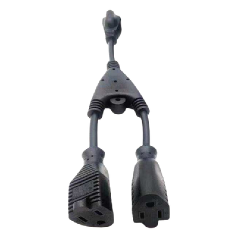 Cable con derivación Vca / 1 Entrada macho Vca / 2 salidas hembra Vca