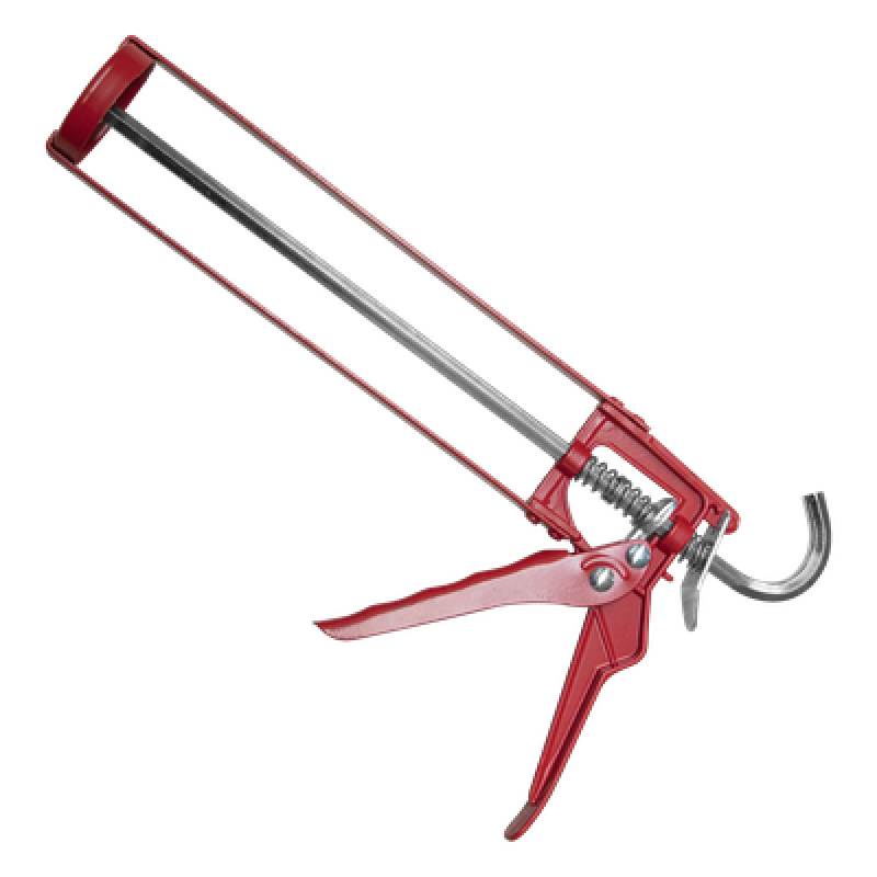 Pistola Calafateadora / 9" (228.6 mm) / Mango Aluminio y Marco Acero / Cartuchos Estándar 216 x 50 mm / Gatillo Ajustable / Espiga Gancho