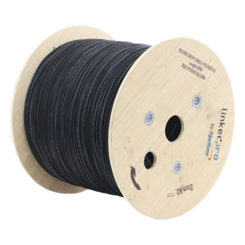 Carrete de Fibra Óptica Aérea Drop / G.657A2 / Monomodo 1 Hilo / Forro LS0H 3 mm / 2 km (6,562 ft) / Figura 0