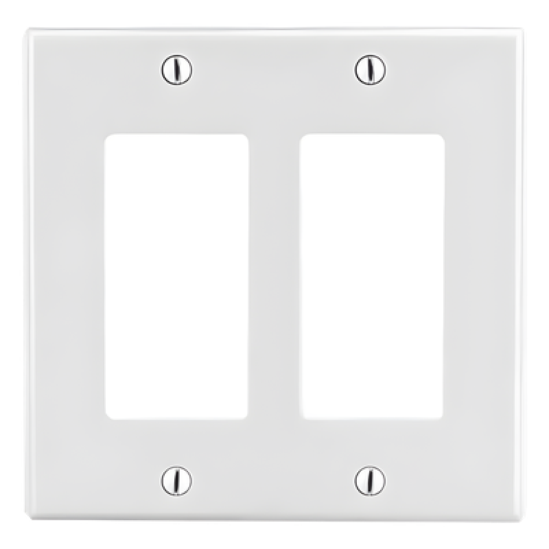 Tapa para Caja Multigang / Contacto Doble / Color Blanco.