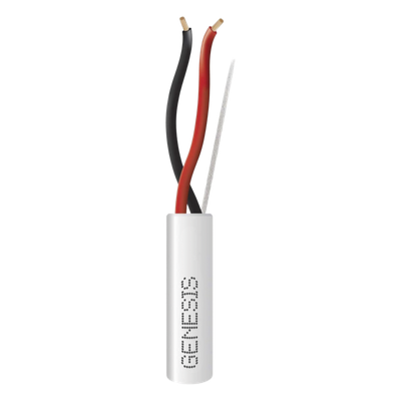 Bobina de 305 Metros (1000 Pies) de Cable / 2 x 16 AWG / Riser / Tipo CMR-CL3R / Color Blanco / Para Aplicaciones de Alarmas de Intrusión, Control de Acceso, Automatización, Interfonos y TV Porteros