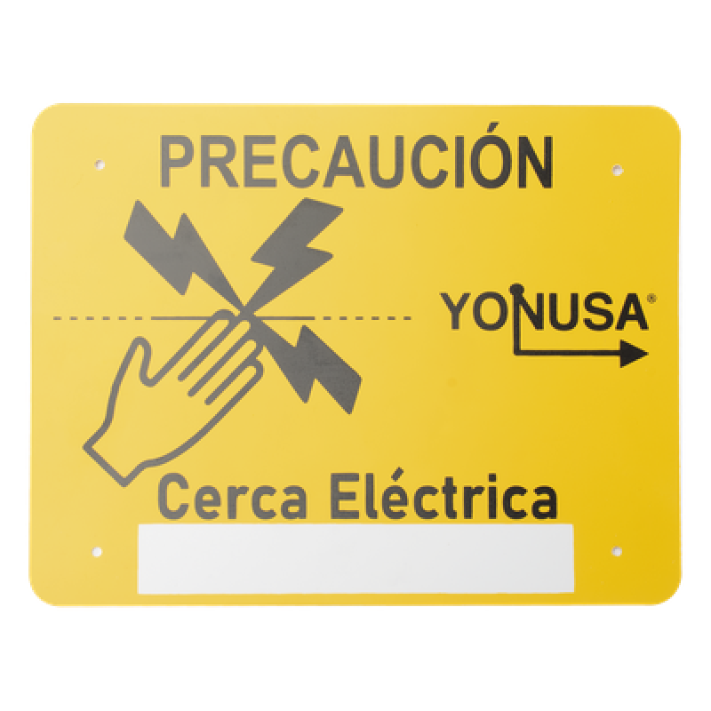 Letrero de Precaución / Estireno Serigrafiado 2 Tintas / Protección UV / 4 Perforaciones / 21.8 x 17 cm