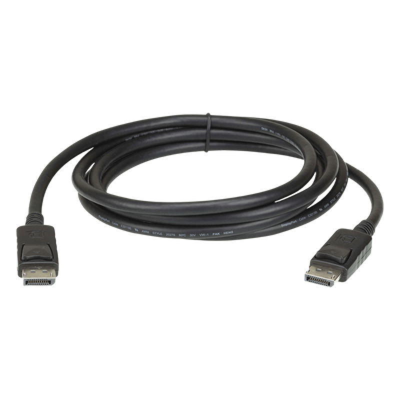 Cable DisplayPort | Longitud 2m | Alta definición | Hasta 8K | HDR Dinámico | 32 canales de audio digital | Pestañas de seguridad con botón de liberación