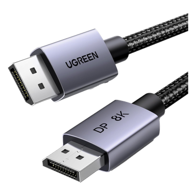 Cable DisplayPort 1.4 | 3 Metros (9.84 Pies) | Resolución 8K@60Hz | Blindaje Interno Múltiple | 3D/HDR+/HDCP | 32.4 Gbps | FreeSync G-Sync | Certificado VESA | Núcleo de Cobre Estañado | Malla de Nylon | Carcasa de Aluminio