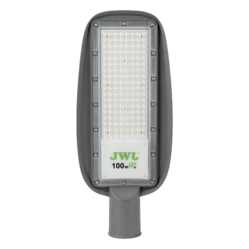 Luminaria LED de 100 W / 100 - 265 V CA~50/60 Hz / Fotocelda / Color Blanco/ Dimensiones 200 x 465 x 78 mm / Ángulo de Luz 135°.