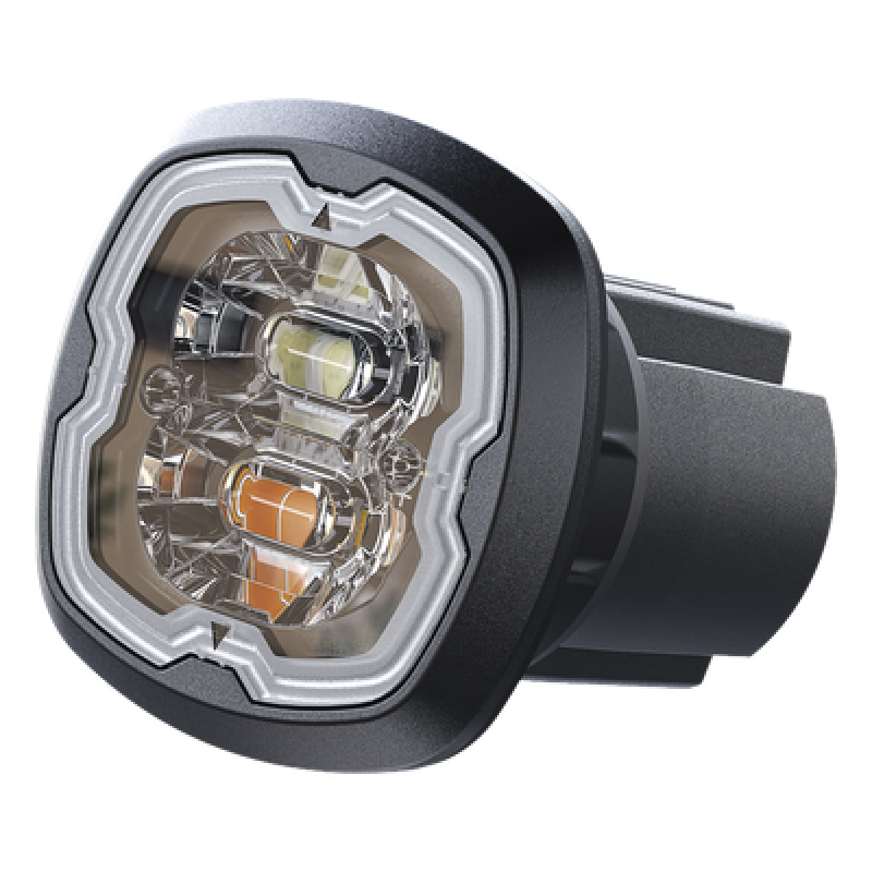 Estrobo Empotrable de 6 LED, Claro, Lente Transparente, SAE