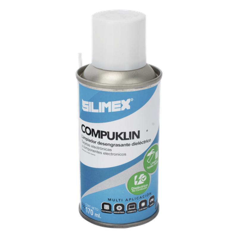 Limpiador desengrasante en aerosol dielectrico, para tarjetas electrónicas y circuitos, bote 170 ml.