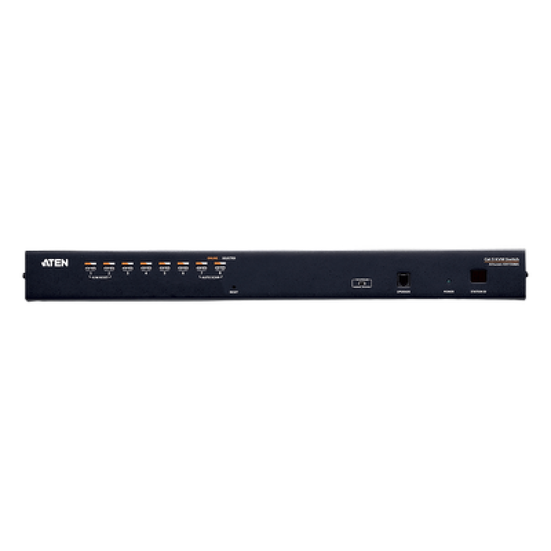 Switch KVM | Conexión Cat 5e | 8 puertos | Resolución 1920 x 1200 | Conexión de Múltiples Switches | Compatible Windows, Linux, Mac