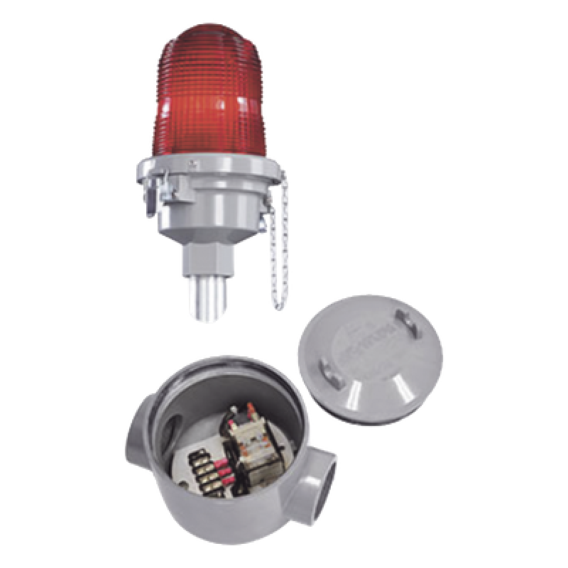 Relevador de transferencia / Doble lámpara / Aluminio diecast / Resistencia viento 240 km/h / -55°C a +55°C / 31.8 mm (1 1/4') entrada