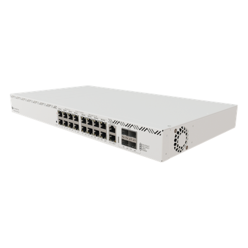 Cloud Router Switch 16 puertos, 8 PoE+ y 8 PoE++, Fuentes redundantes Hot-Swap