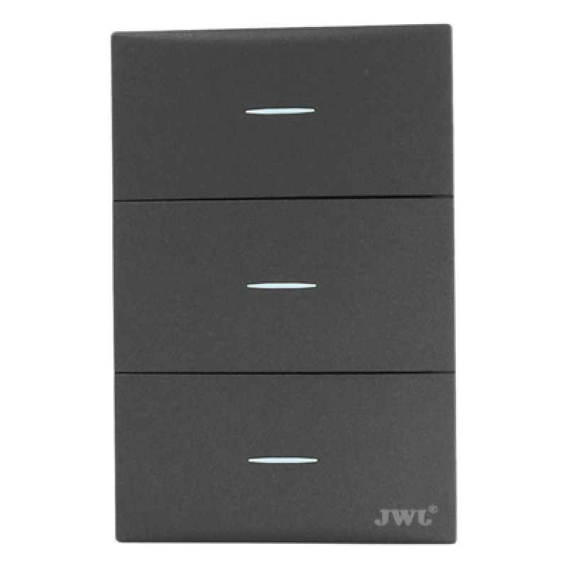 Placa de Interruptores / 3 Sencillos / 10 A / 127 V / 60 Hz / Policarbonato