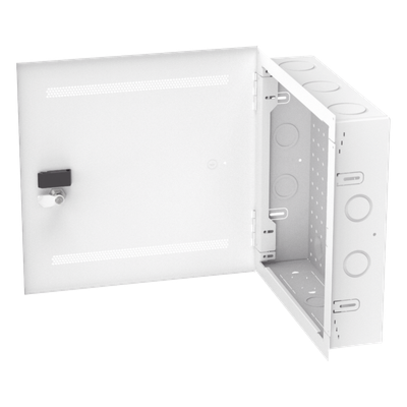 Gabinete Multipropósito de Montaje en Pared, de 14 in de Altura, Con Puerta Reversible, Fabricado en Acero, Color Blanco