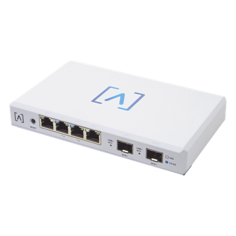 Router VPN / 4 Puertos Ethernet 2.5 Gbps / 2 Puertos PoE+ 802.3af/at / 2 Puertos SFP+ 10 Gbps / Filtrado DPI / Administración en Nube Gratuita