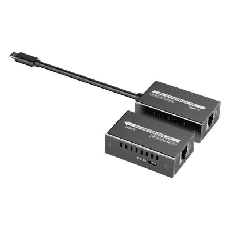 Extensor USB-C a HDMI / 4K 120 Hz / 18 Gbps / Alcance 60 m (196.9 ft) / HDR10 / HDCP 2.2 / Protección ESD ±8KV