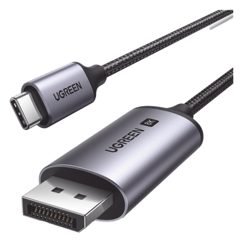 Cable USB-C a DP 1.4 | 3 Metros (9.84 Pies) | Compatible con Thunderbolt 3 & 4 | 8K@60Hz | 4K@240Hz | HDR10+ | eARC | DTS | 3D | ALLM | VRR | | FreeSync G-Sync | Caja de Aluminio | Nylon Trenzado | Conector Niquelado | Blindaje Multicapa
