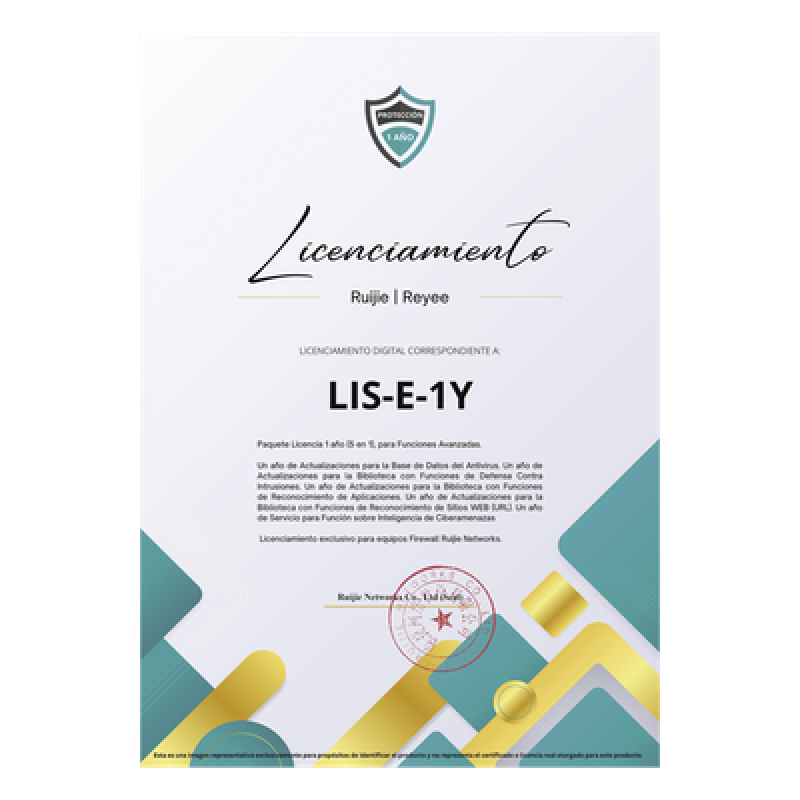 Paquete Licencia 1 año (5 en 1), para Funciones Avanzadas Firewall modelo Z5100 series