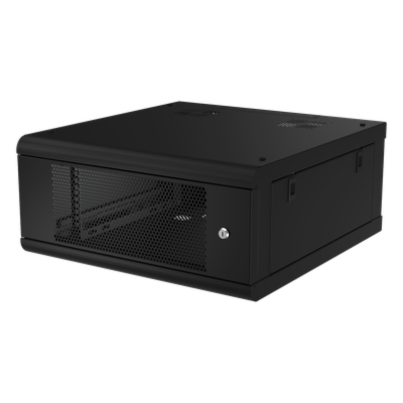 Gabinete de Pared con Puerta Perforada, 635mm de Profundidad, 4U Rack de 19 in, Acero Reforzado