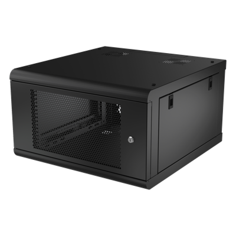 Gabinete de Pared con Puerta Perforada, 635mm de Profundidad, 6U Rack de 19 in, Acero Reforzado